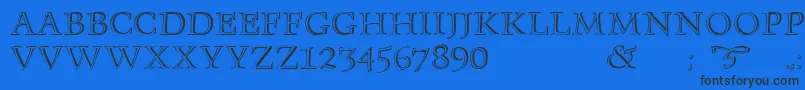 Monument Font – Black Fonts on Blue Background