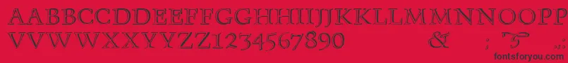 Monument Font – Black Fonts on Red Background