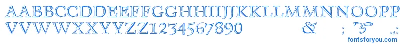 Monument Font – Blue Fonts on White Background