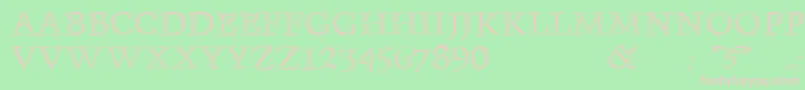 Monument Font – Pink Fonts on Green Background