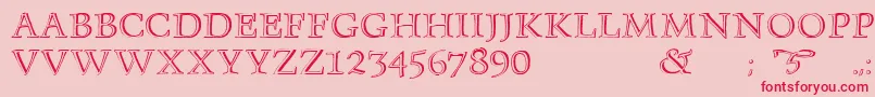 Monument Font – Red Fonts on Pink Background