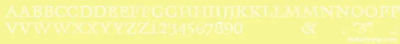 Monument Font – White Fonts on Yellow Background