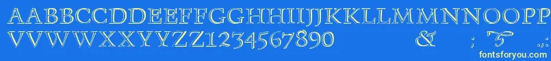 Monument Font – Yellow Fonts on Blue Background