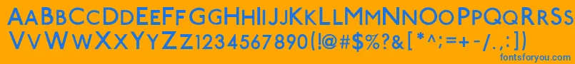 Tubestn Font – Blue Fonts on Orange Background