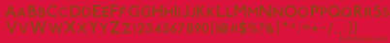 Tubestn Font – Brown Fonts on Red Background