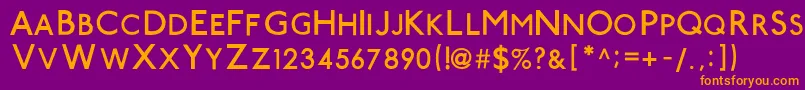 Tubestn Font – Orange Fonts on Purple Background