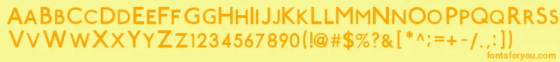 Tubestn Font – Orange Fonts on Yellow Background