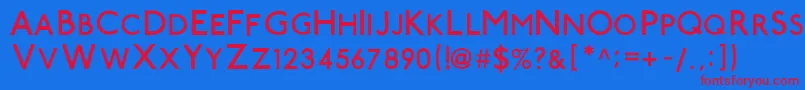Tubestn Font – Red Fonts on Blue Background