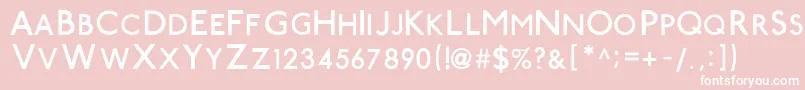 Tubestn-Schriftart – Weiße Schriften auf rosa Hintergrund