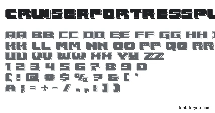 Шрифт Cruiserfortresspunch – алфавит, цифры, специальные символы