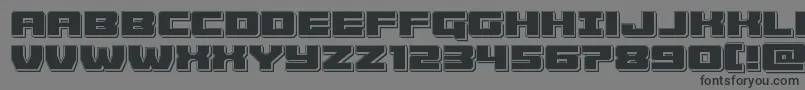 フォントCruiserfortresspunch – 黒い文字の灰色の背景