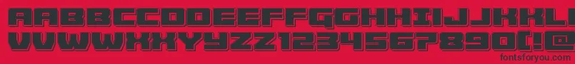 Police Cruiserfortresspunch – polices noires sur fond rouge