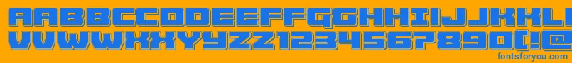 Cruiserfortresspunch Font – Blue Fonts on Orange Background