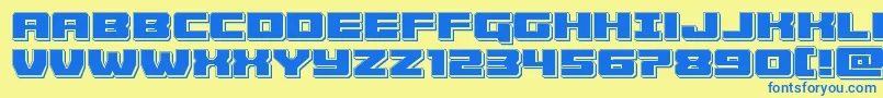 Cruiserfortresspunch Font – Blue Fonts on Yellow Background