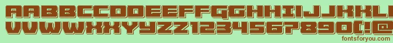 Cruiserfortresspunch Font – Brown Fonts on Green Background
