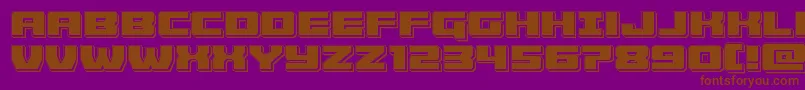 Cruiserfortresspunch Font – Brown Fonts on Purple Background