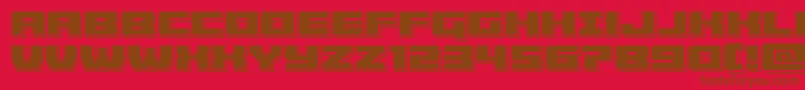 Police Cruiserfortresspunch – polices brunes sur fond rouge