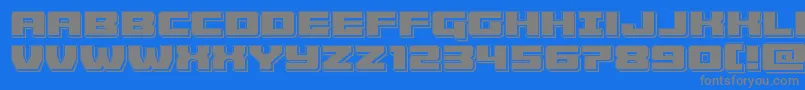 Cruiserfortresspunch Font – Gray Fonts on Blue Background