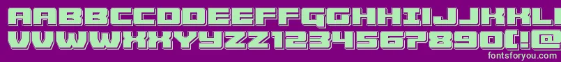 Cruiserfortresspunch Font – Green Fonts on Purple Background