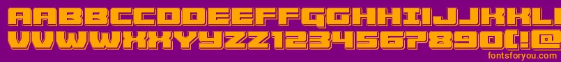 Cruiserfortresspunch Font – Orange Fonts on Purple Background