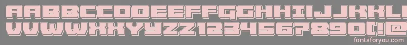 Cruiserfortresspunch-Schriftart – Rosa Schriften auf grauem Hintergrund