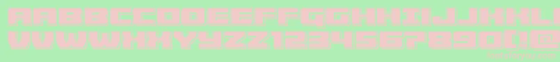 フォントCruiserfortresspunch – 緑の背景にピンクのフォント