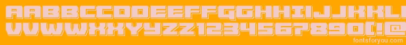 Cruiserfortresspunch Font – Pink Fonts on Orange Background