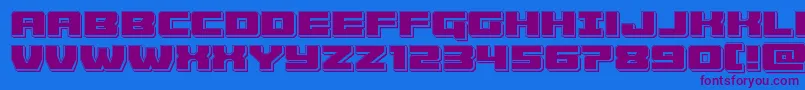 Шрифт Cruiserfortresspunch – фиолетовые шрифты на синем фоне