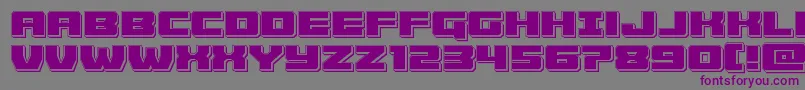 Cruiserfortresspunch Font – Purple Fonts on Gray Background