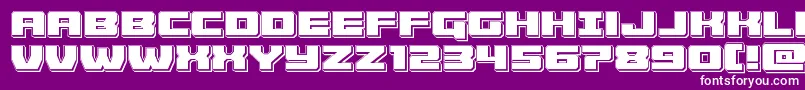 Cruiserfortresspunch Font – White Fonts on Purple Background