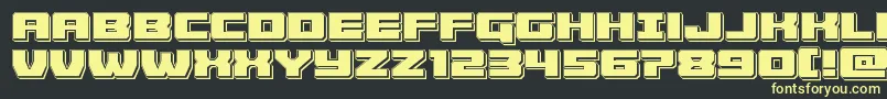 Cruiserfortresspunch Font – Yellow Fonts on Black Background