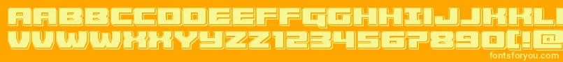 Cruiserfortresspunch Font – Yellow Fonts on Orange Background