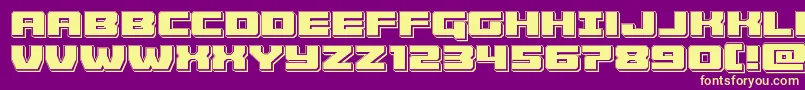Cruiserfortresspunch Font – Yellow Fonts on Purple Background