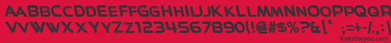 Easy3D Font – Black Fonts on Red Background