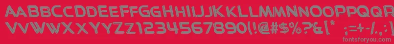 Fonte Easy3D – fontes cinzas em um fundo vermelho