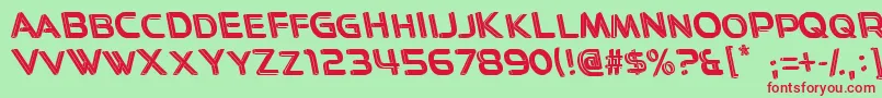 Easy3D Font – Red Fonts on Green Background