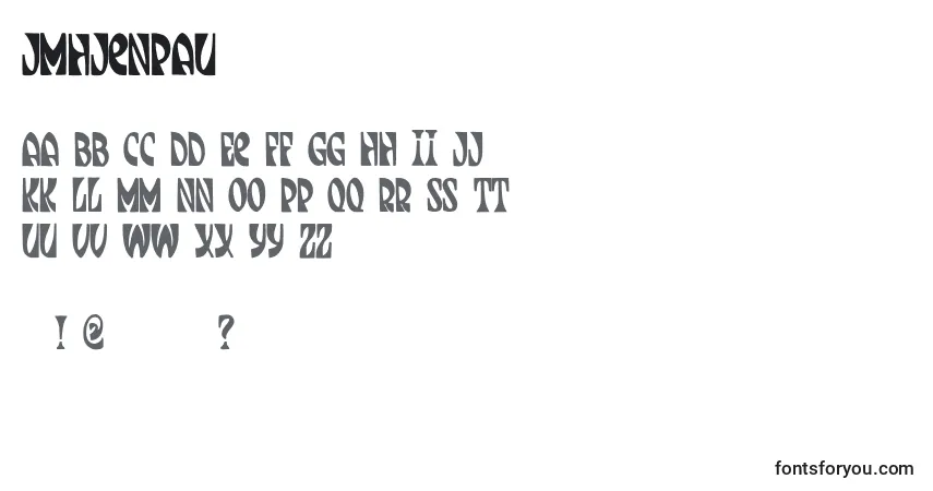 JmhJenpauフォント–アルファベット、数字、特殊文字