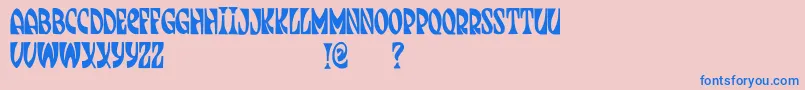 JmhJenpau Font – Blue Fonts on Pink Background