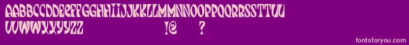 JmhJenpau Font – Pink Fonts on Purple Background
