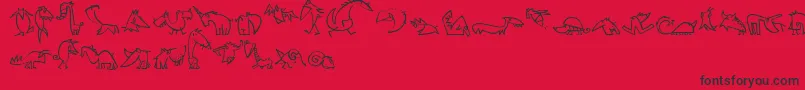 Fonte CreaturesLt – fontes pretas em um fundo vermelho