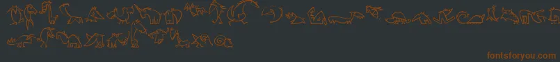 CreaturesLt Font – Brown Fonts on Black Background