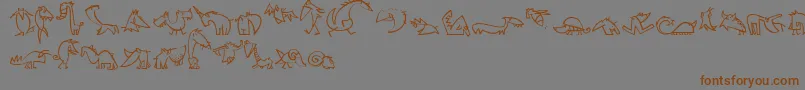 CreaturesLt Font – Brown Fonts on Gray Background