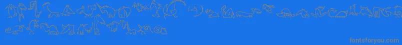 CreaturesLt Font – Gray Fonts on Blue Background