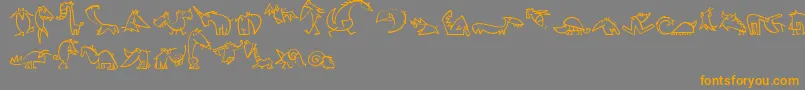 CreaturesLt Font – Orange Fonts on Gray Background