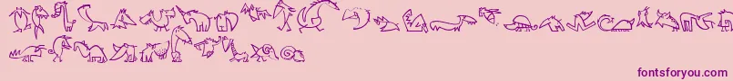 More about CreaturesLt Font CreaturesLt Font – Purple Fonts on Pink Background