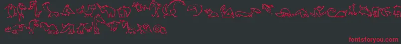 CreaturesLt Font – Red Fonts on Black Background
