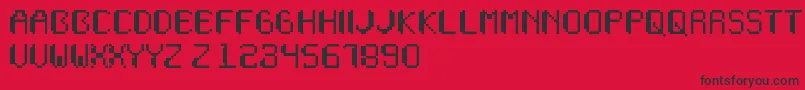 Wapikselo Font – Black Fonts on Red Background