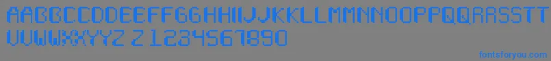 Wapikselo Font – Blue Fonts on Gray Background