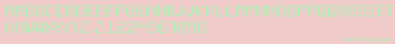 Wapikselo Font – Green Fonts on Pink Background