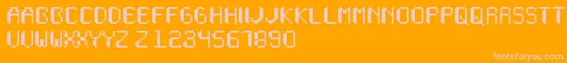 Wapikselo Font – Pink Fonts on Orange Background